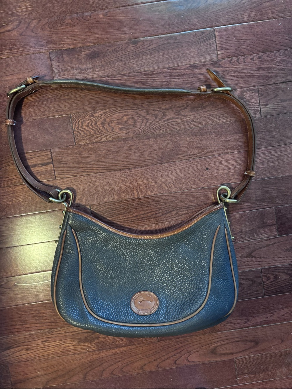 Dooney & Bourke gray and brown shoulder purse